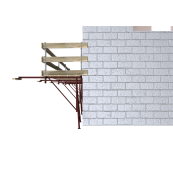 Folding trestle,System trestle,Folding trestle system,Trestle,Folding trestle system FS1200, Trestle for scaffolding, Folding trestle, Plasterer's trestle,Painter's trestle | brown painted | size 3 height: 1.20 - 1.95 m